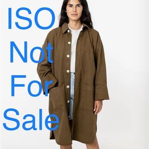 ISO not for sale: Los Angeles Apparel Lab Coat in olive